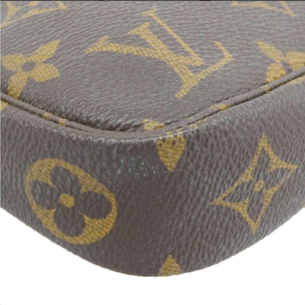 Louis Vuitton Pouch Pochette Soir Brown Monogram M51980 Handbag Canvas Nume S...